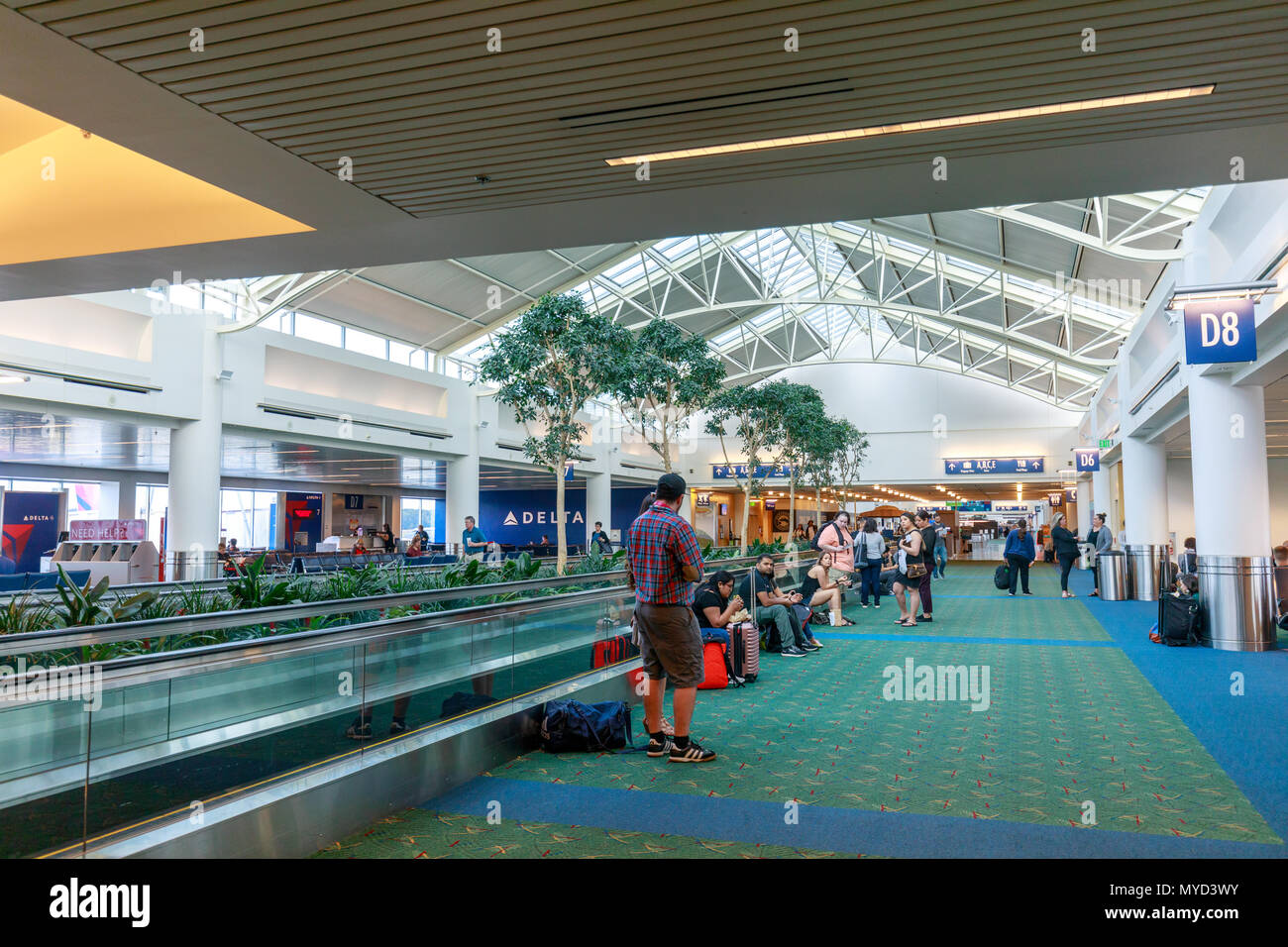 Portland, Oregon May 26, 2018 Inside view of Portland International