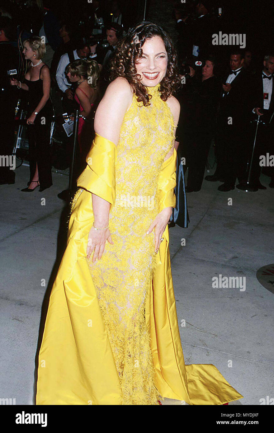 Fran drescher in a yellow dress 2 red carpet event hires stock