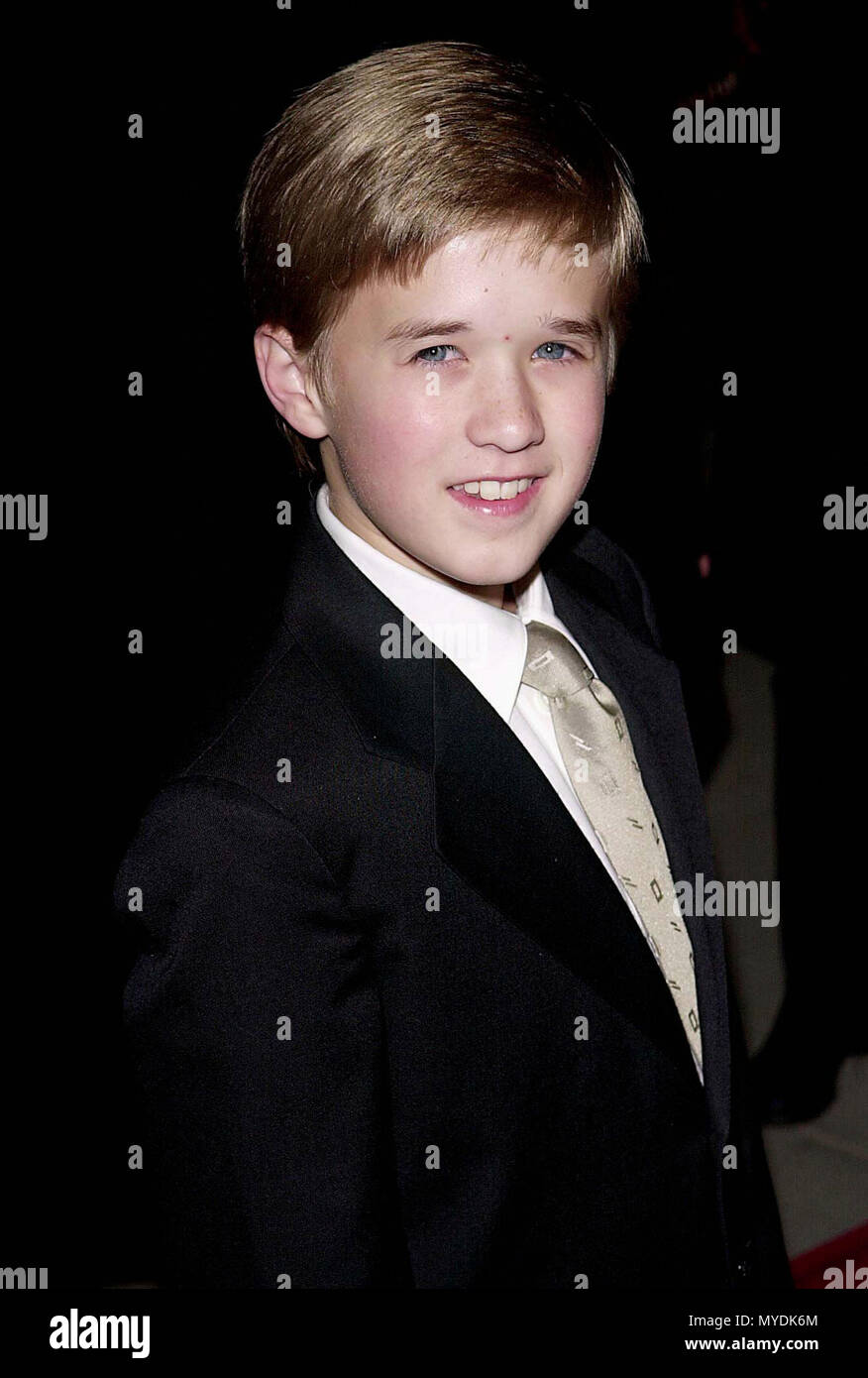 12 Oct 2000, Los Angeles, California, USA --- Original caption: Pay It Forward Premiere was held at the Academy of Motion Picture in Los Angeles. --- Image by © . / USAHaley Joel Osment at Premiere Red Carpet Event, Vertical, USA, Film Industry, Celebrities,  Photography, Bestof, Arts Culture and Entertainment, Topix Celebrities fashion /  Vertical, Best of, Event in Hollywood Life - California,  Red Carpet and backstage, USA, Film Industry, Celebrities,  movie celebrities, TV celebrities, Music celebrities, Photography, Bestof, Arts Culture and Entertainment,  Topix,  vertical, one person, in Stock Photo