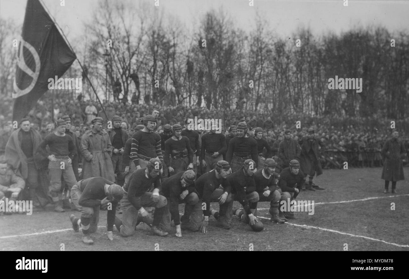 The Victors of the Gridiron Battle between the teams of the 89th and 4th divisions Coblenz Germany 1918 Stock Photo