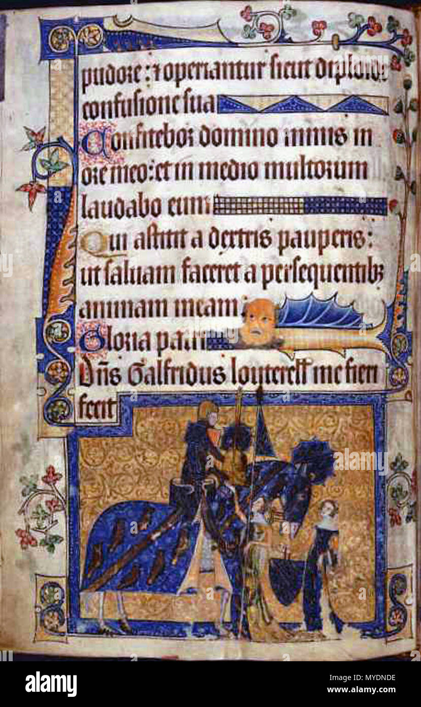 English Folio 202v Of The En Luttrell Psalter With Part Of Psalm english-folio-202v-of-the-en-luttrell-psalter-with-part-of-psalm