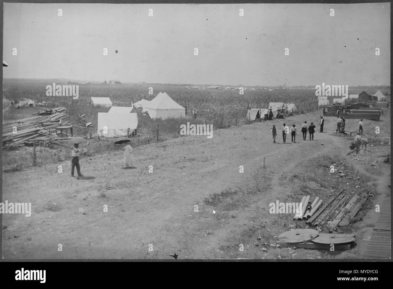 Anadarko Townsite (OkIa. Terr.) Aug. 6, (1901)-a cornfield. - Stock Photo