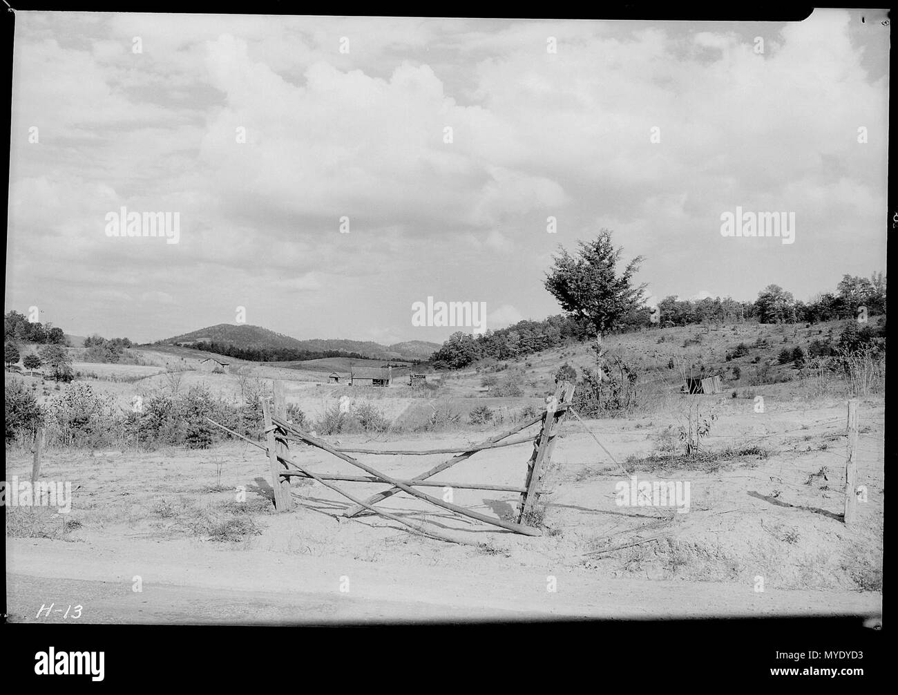 Farm land in Jefferson County, Tennessee. Note the rolling nature of