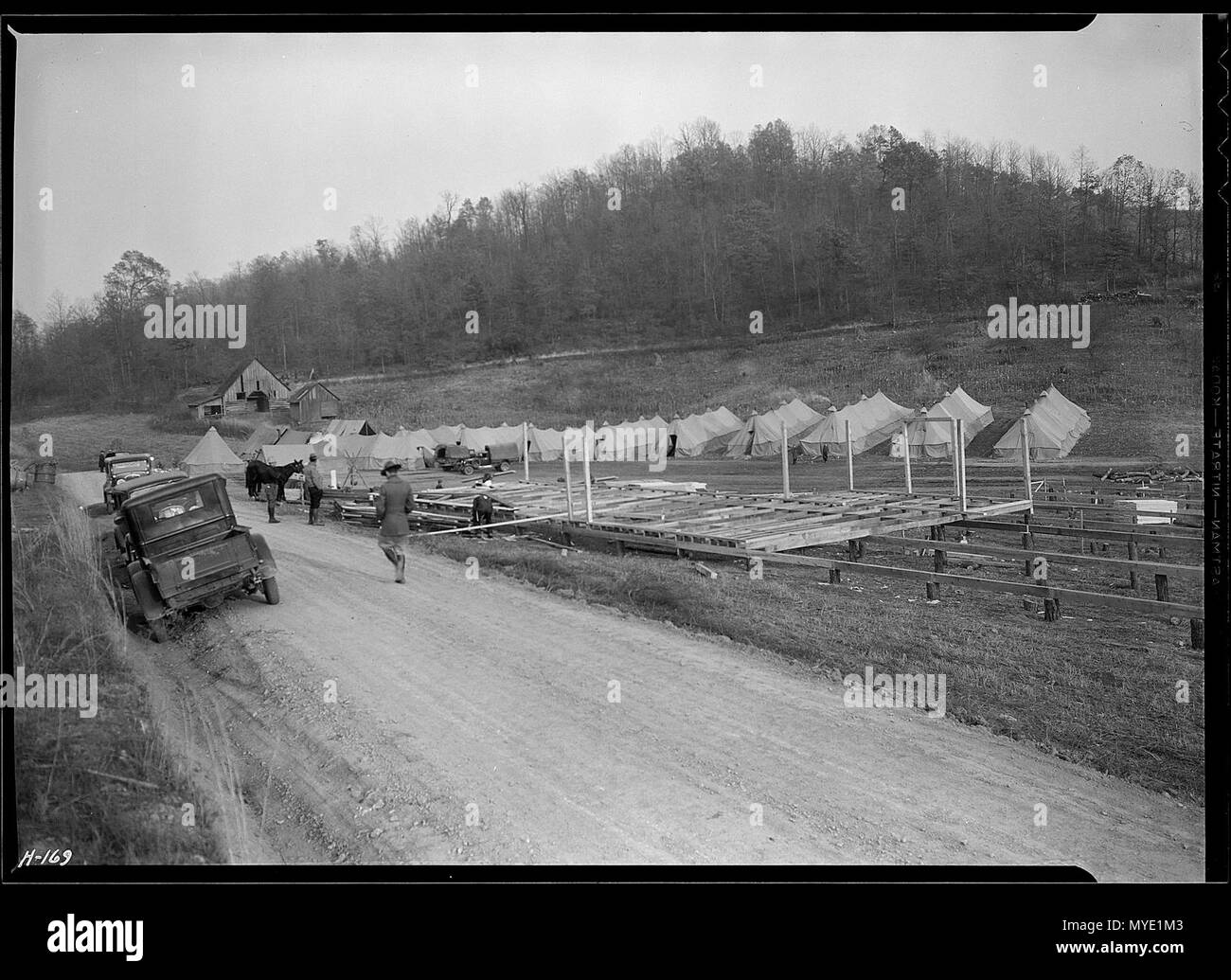 General view of CCC Camp, TVA 5E19, located between the Clinch and