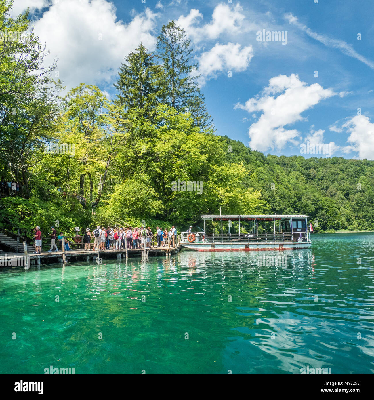 'Plitvice Lakes National Park' & forest reserve, Karst region, Croatia. Stock Photo