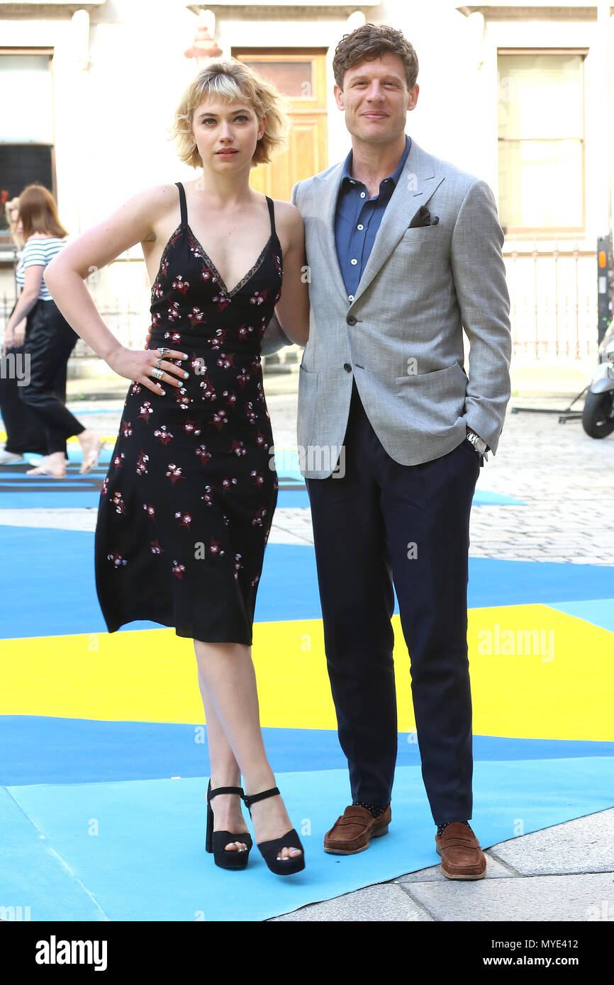 London, UK. 6th June, 2018. James Norton, Imogen Poots, Royal Academy of Arts Summer Exhibition preview party 2018, Royal Academy of Arts, London, UK, 06 June 2018, Photo by Richard Goldschmidt Credit: Rich Gold/Alamy Live News Stock Photo