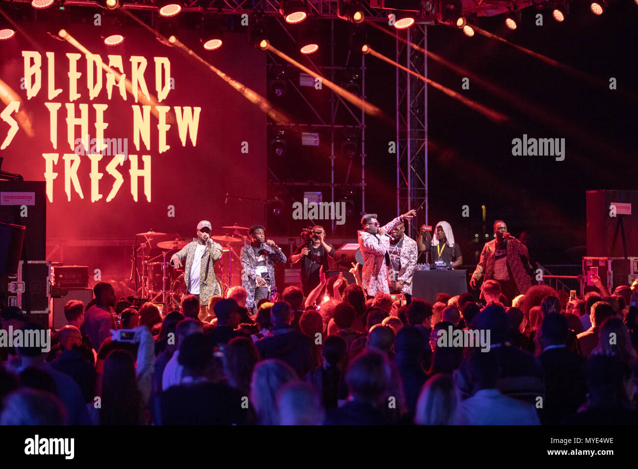Cannes, France, 6 June 2018, Kiff No Beat in concert at Midem 2018, Midem Beach, Cannes © ifnm / Alamy Live News Stock Photo