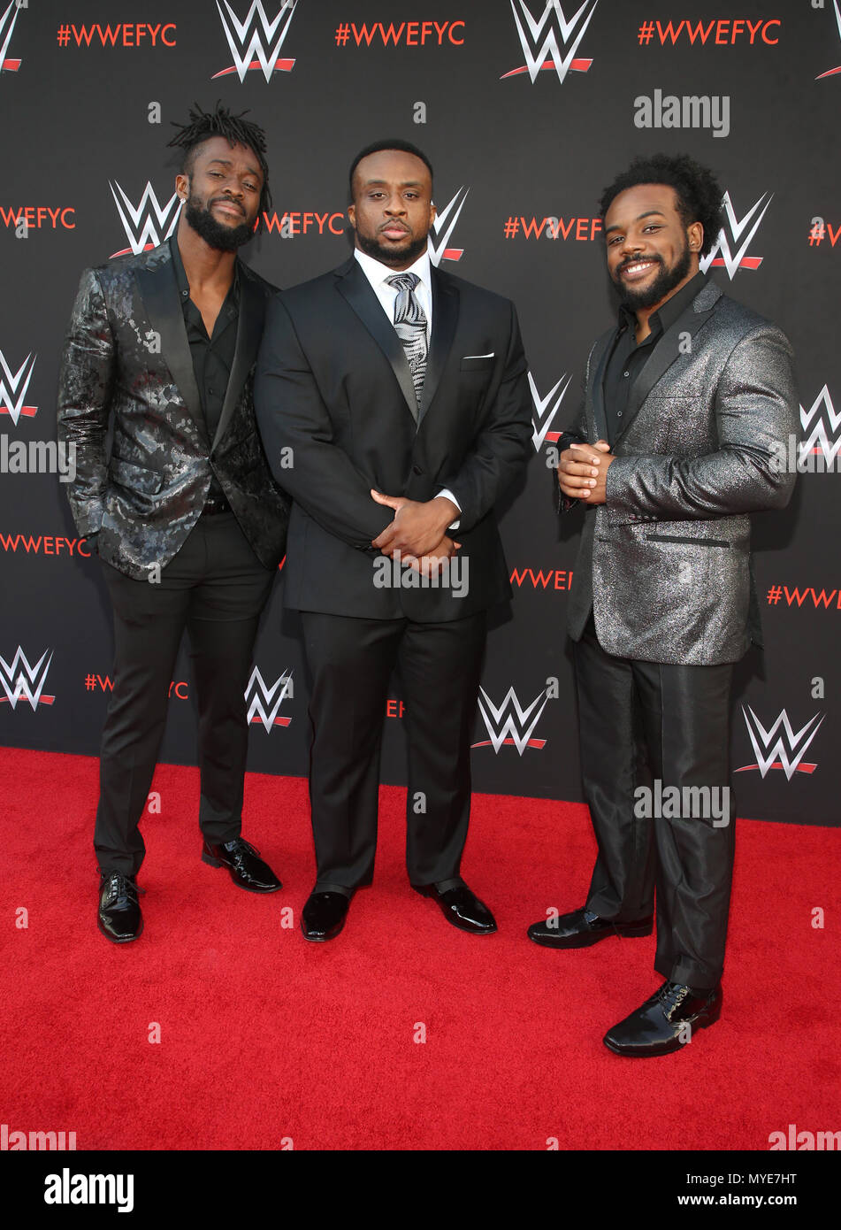 NORTH HOLLYWOOD, CA - JUNE 6: Kofi Kingston, Big E, Xavier Woods,  WWE's First-Ever Emmy 'For Your Consideration' Event at The Saban Media Center in North Hollywood, California on June 6, 2018. Credit: Faye Sadou/MediaPunch Stock Photo