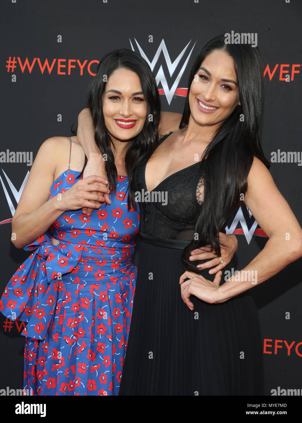 North Hollywood, Ca. 6th June, 2018. Brie Bella, Nikki Bella, WWE's