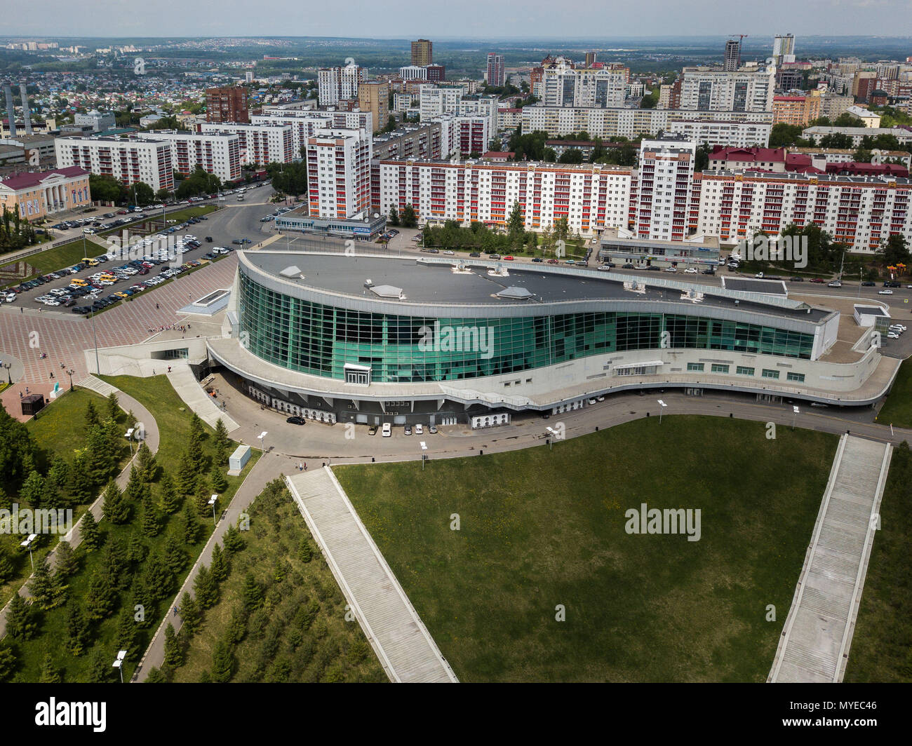 Moscow, Russia. 6th June, 2018. The aerial photo shows the city scenery ...