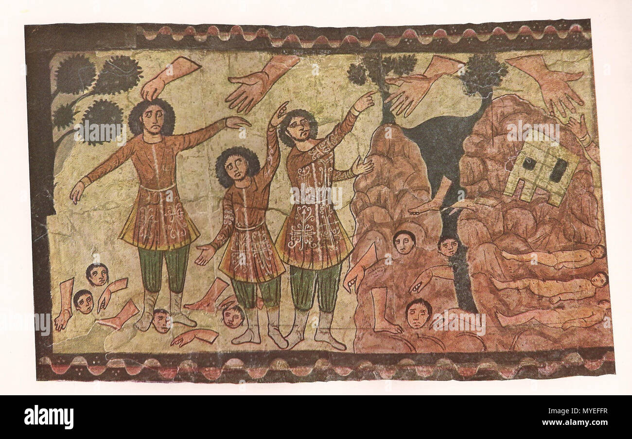. English Ezekiel and the hand of God. Dura Europos synagogue wall