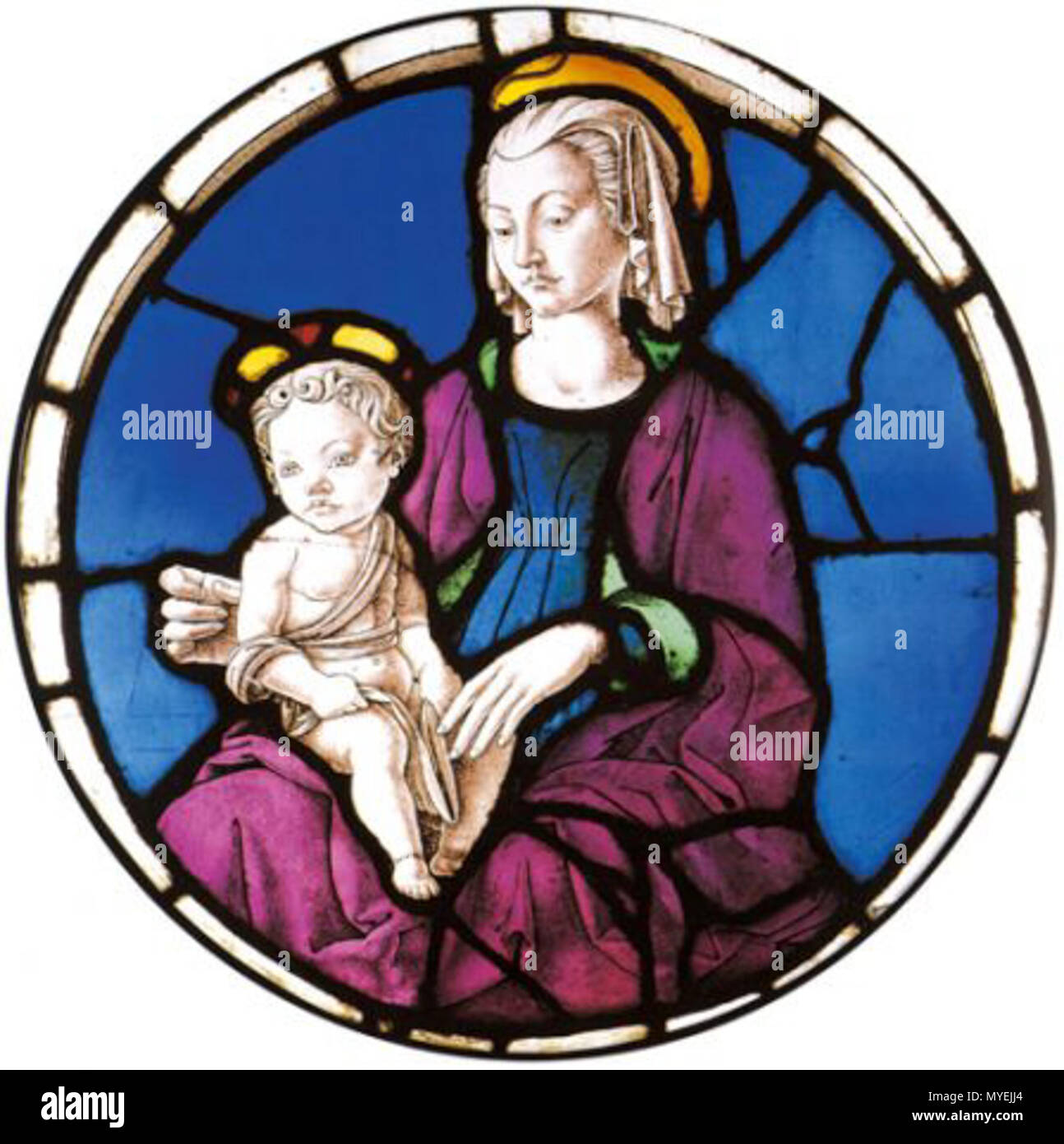 185 Francesco del cossa, vetrata della madonna col bambino, museo jacquemart andrè Stock Photo