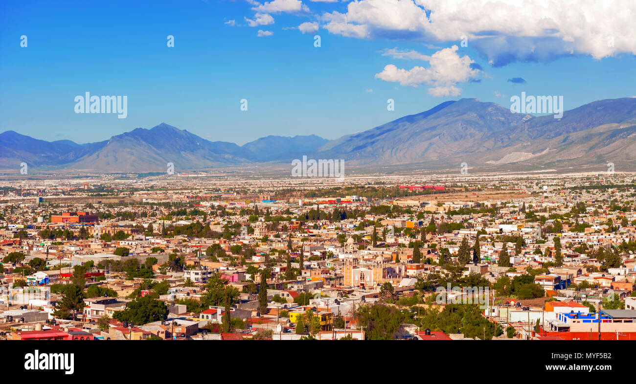 Saltillo, Mexico June 3, 2013 Panoramic view at the town of Saltillo