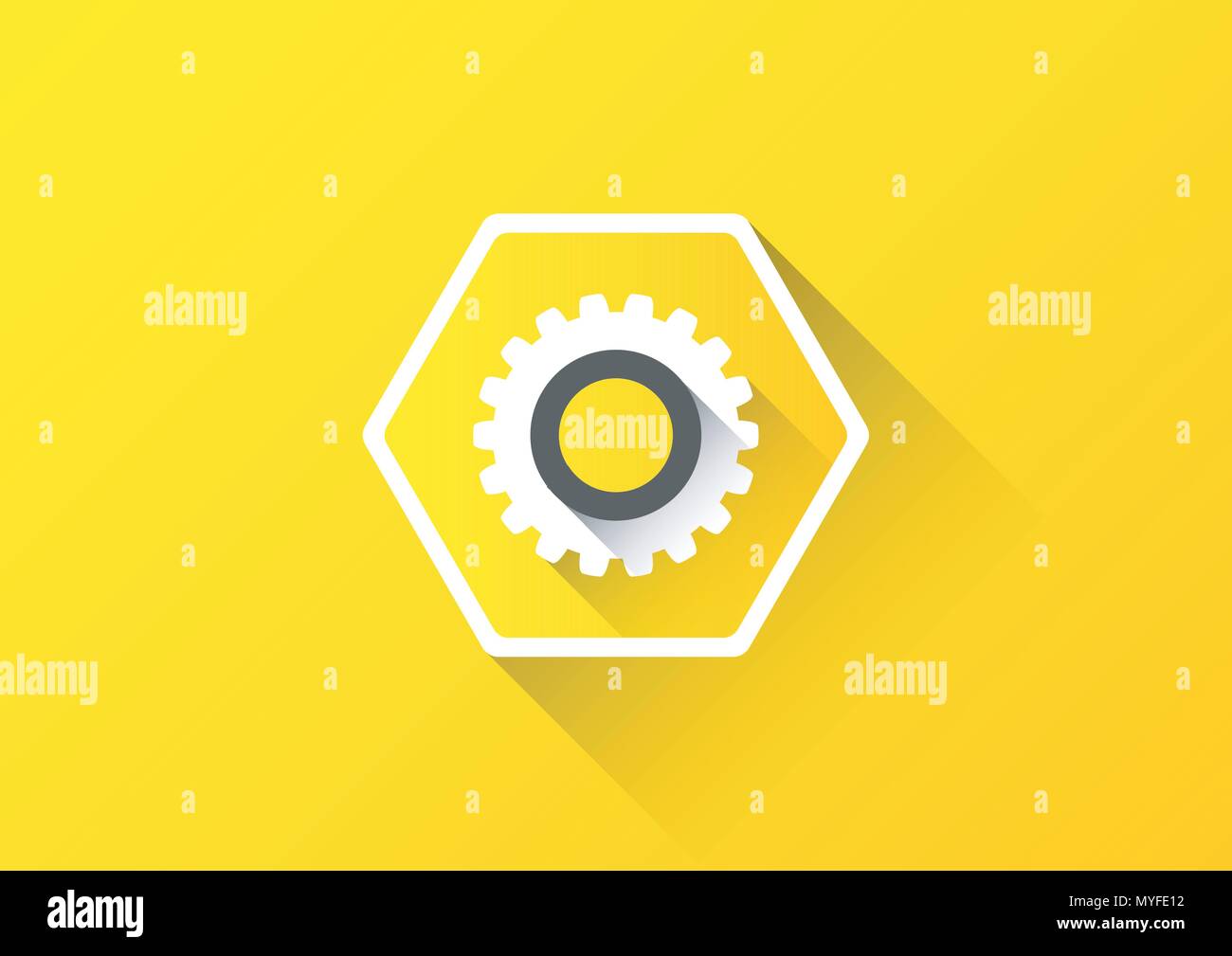 vector design of flat icon gear Stock Vector Image & Art - Alamy