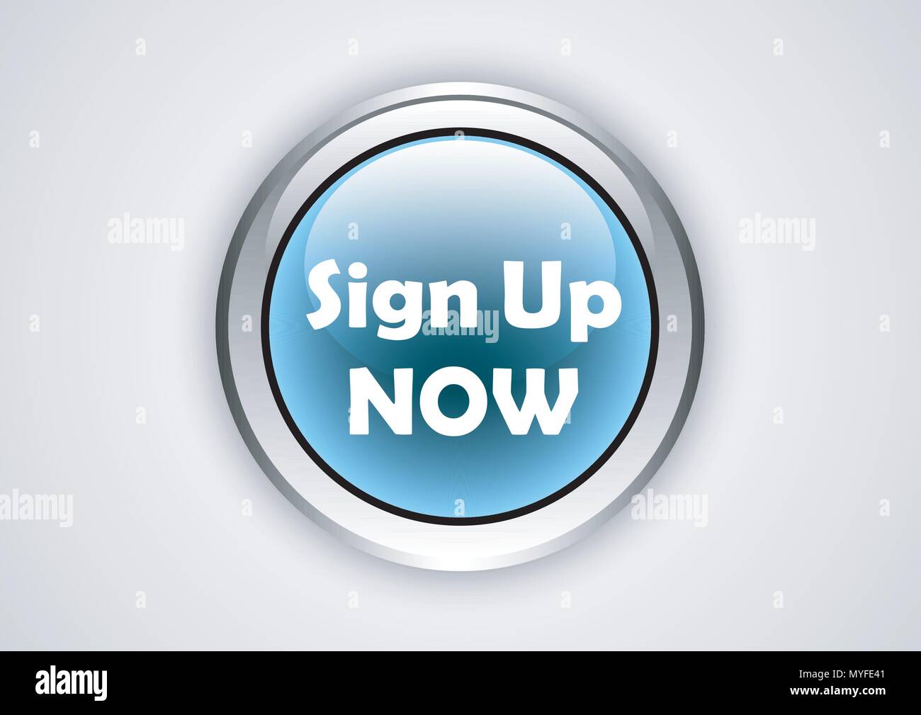 vector design of sign up now push button Stock Vector