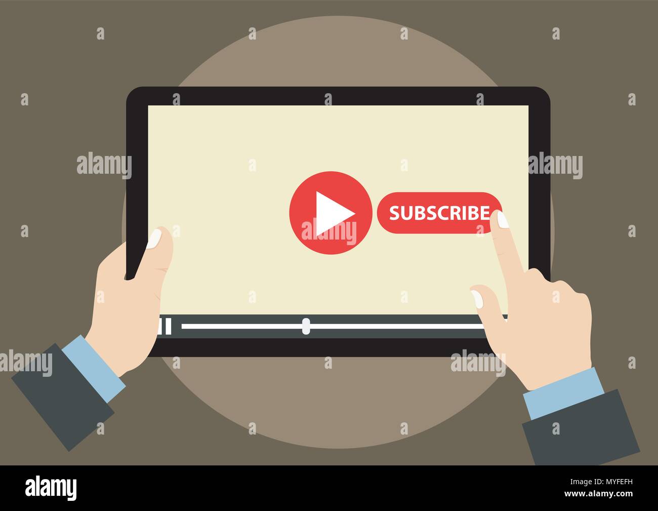 vector design of youtube subscribe illustration Stock Vector