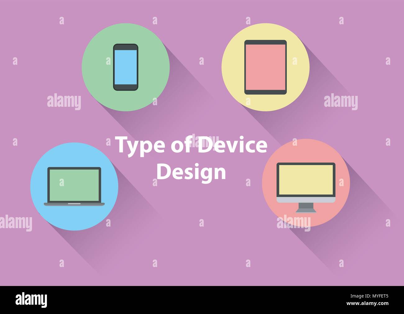 vector design of device screen size illustration Stock Vector Image ...