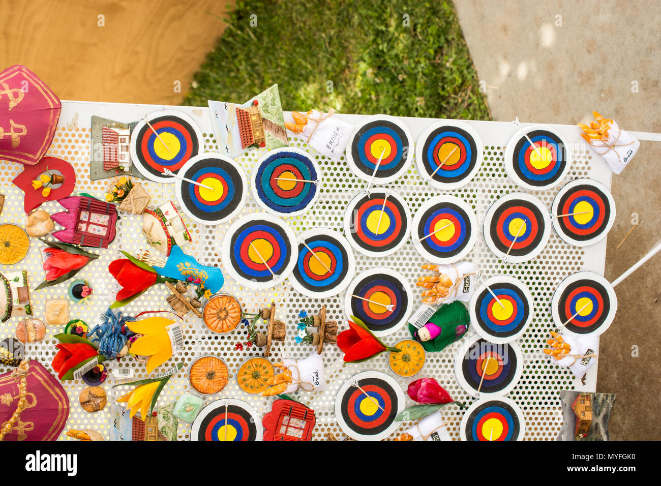 Bow and arrow old weapon system archery Stock Photo Alamy