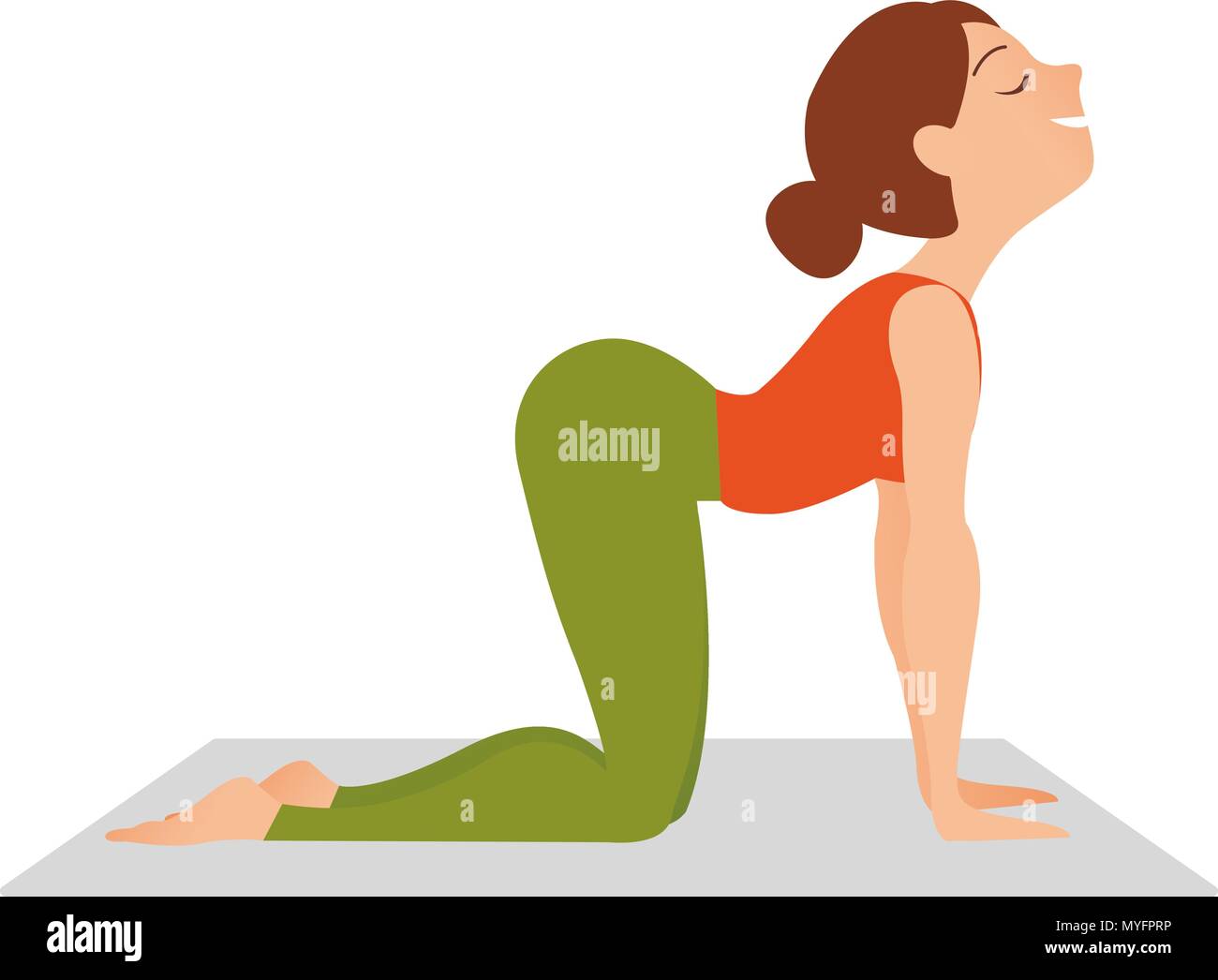 Fitness, woman yoga relax meditation Stock Vector