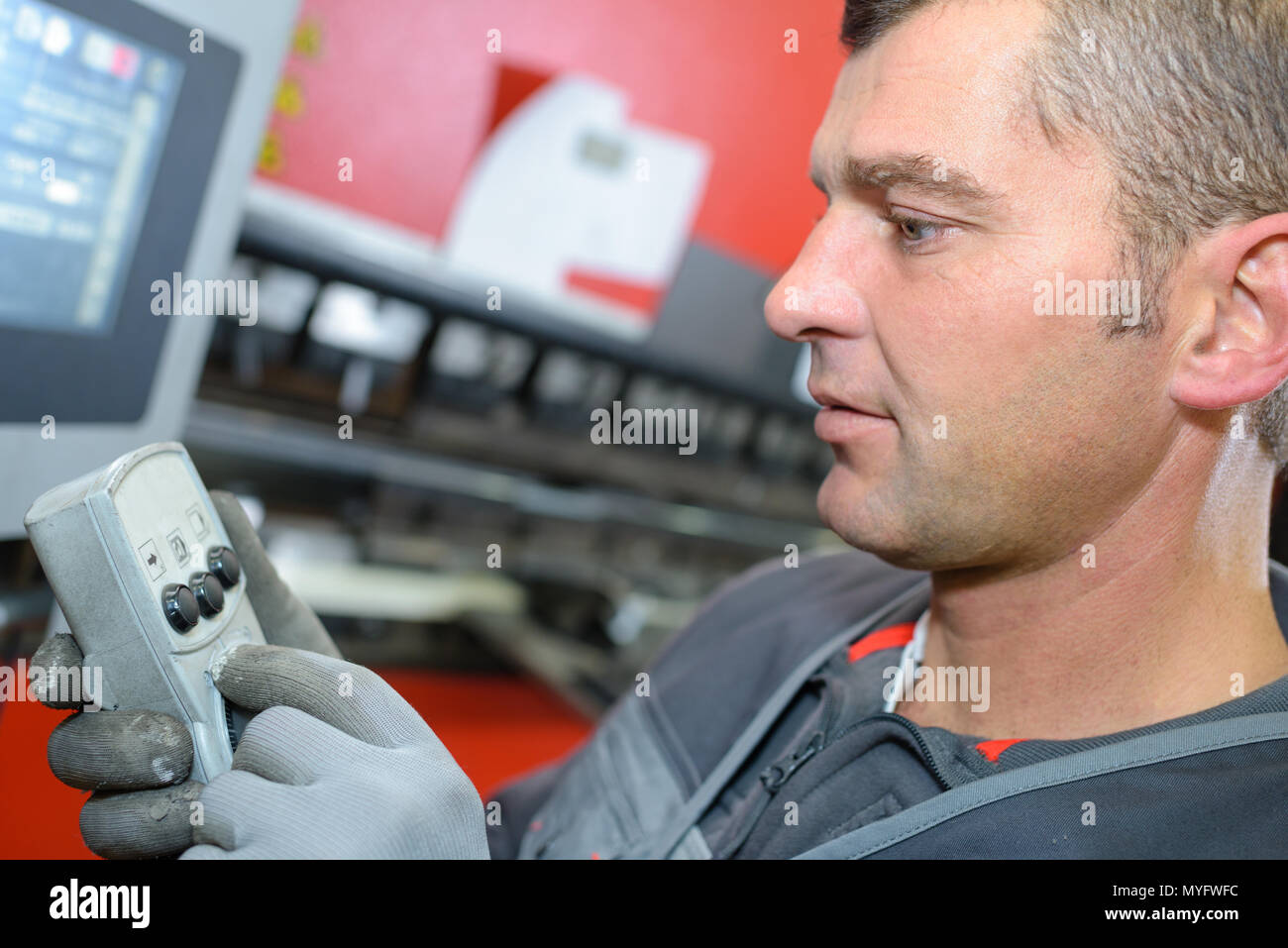 setting the machine Stock Photo - Alamy