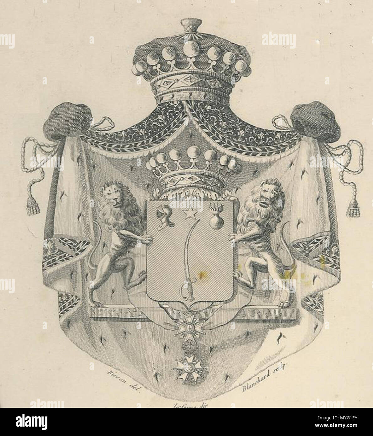 . Français : Blason de Louis Jean Baptiste Gouvion (1752-1823), pair de ...