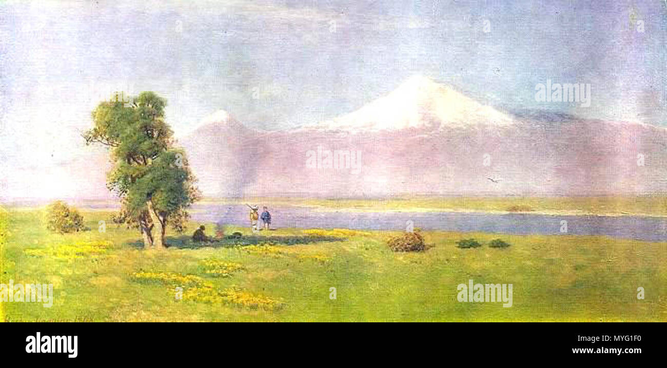 Raaks Rover . English: Mt. Ararat and the banks of Mother Araks river . 1908 209 ...