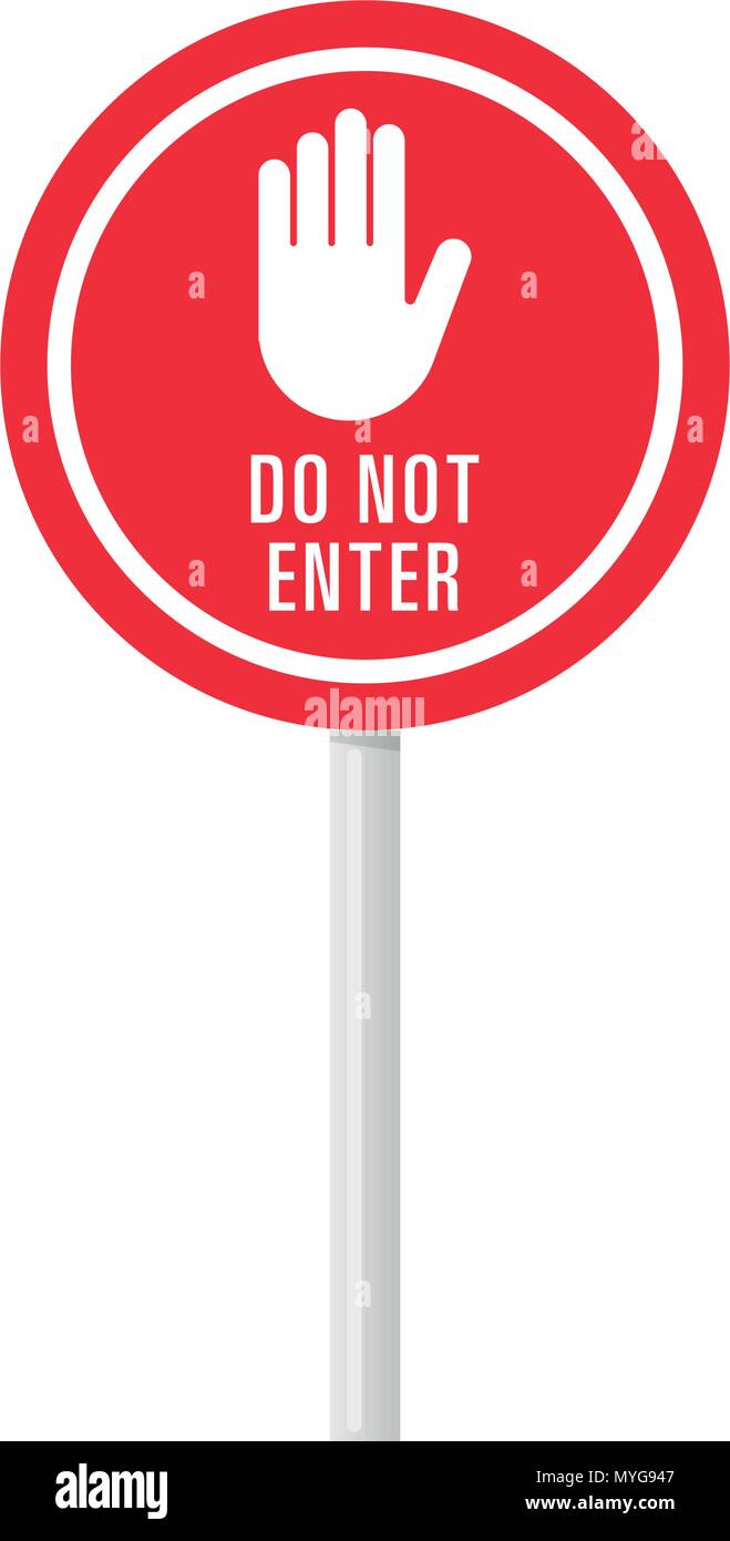 Round signboard disallowing entrance Stock Vector Image & Art - Alamy