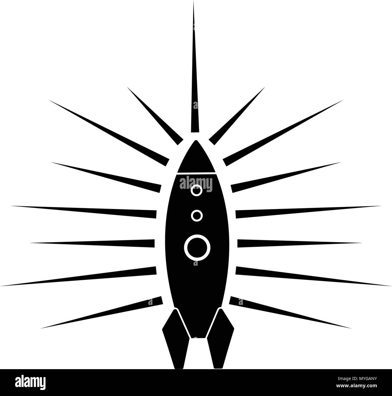 Isolated Spaceship Logo Stock Vector Art Illustration Vector