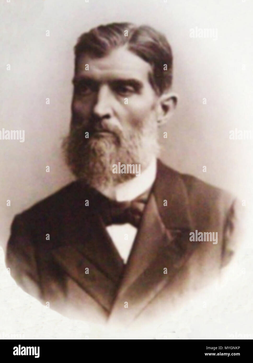 . Português: Fotografia esmaltada do presidente do Brasil Prudente de Morais. circa 1894. Unknown 184 Fotografia esmaltada de Prudente de Morais Stock Photo