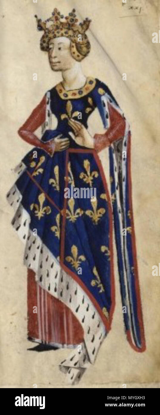 . English: Isabella of Valois (1313-1388) . 15th century. Anonymous 260 Isabela Bourb Stock Photo