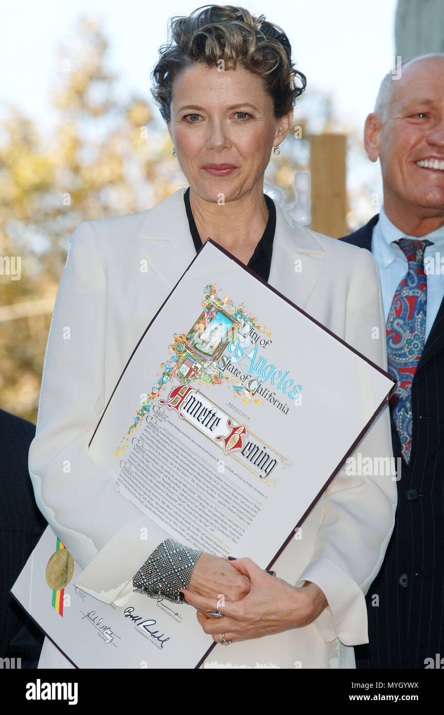 Annette Bening received a star on the Hollywood Walk in front of the Chinese Theatre in Los Angeles.  3/4 eye contact           -            10 BeningAnnette.jpg10 BeningAnnette  Event in Hollywood Life - California, Red Carpet Event, USA, Film Industry, Celebrities, Photography, Bestof, Arts Culture and Entertainment, Topix Celebrities fashion, Best of, Hollywood Life, Event in Hollywood Life - California, movie celebrities, TV celebrities, Music celebrities, Topix, Bestof, Arts Culture and Entertainment, Photography,    inquiry tsuni@Gamma-USA.com , Credit Tsuni / USA, Honored with a Star on Stock Photo