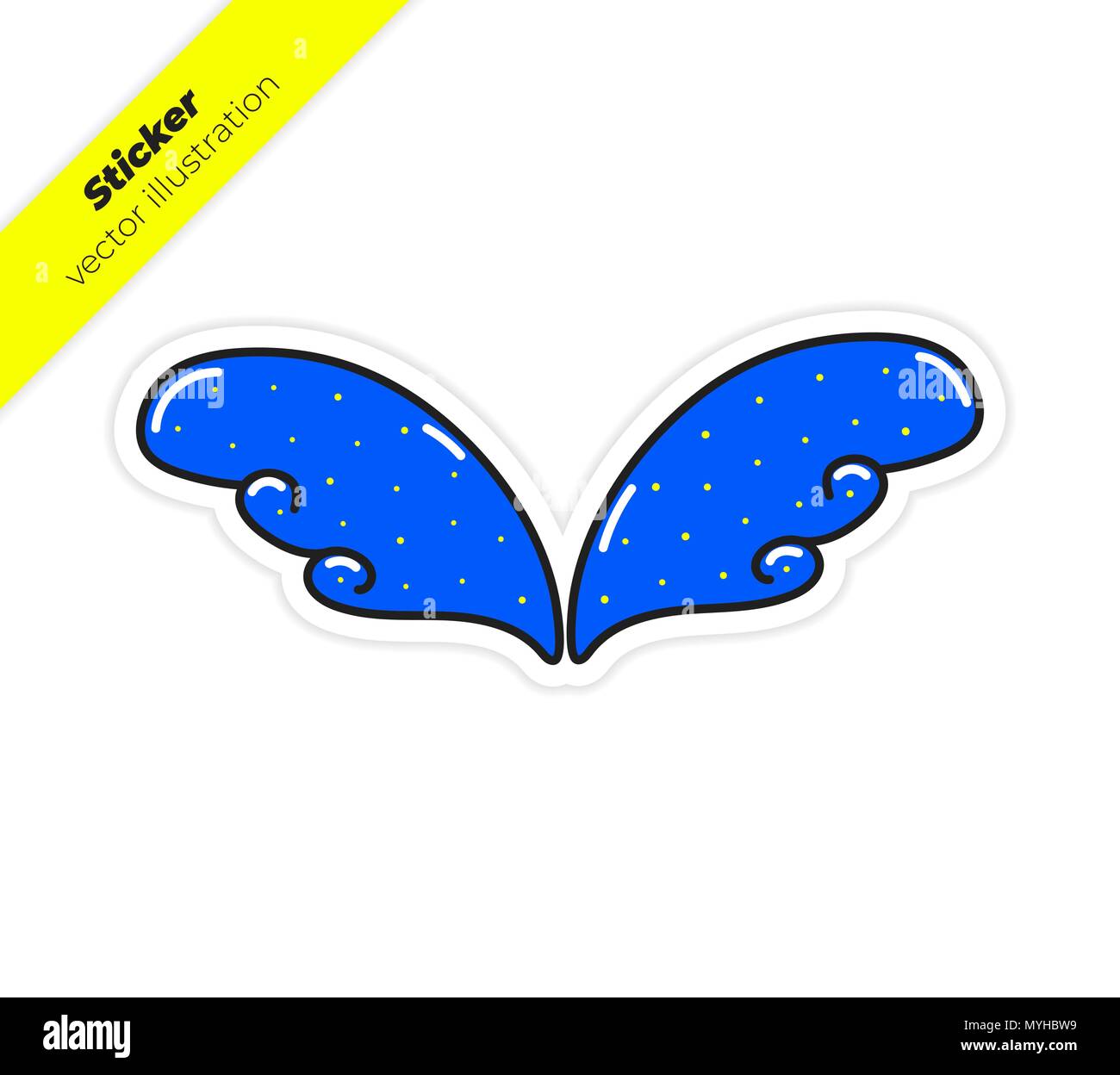 Magic wings sticker vector illustration Stock Vector