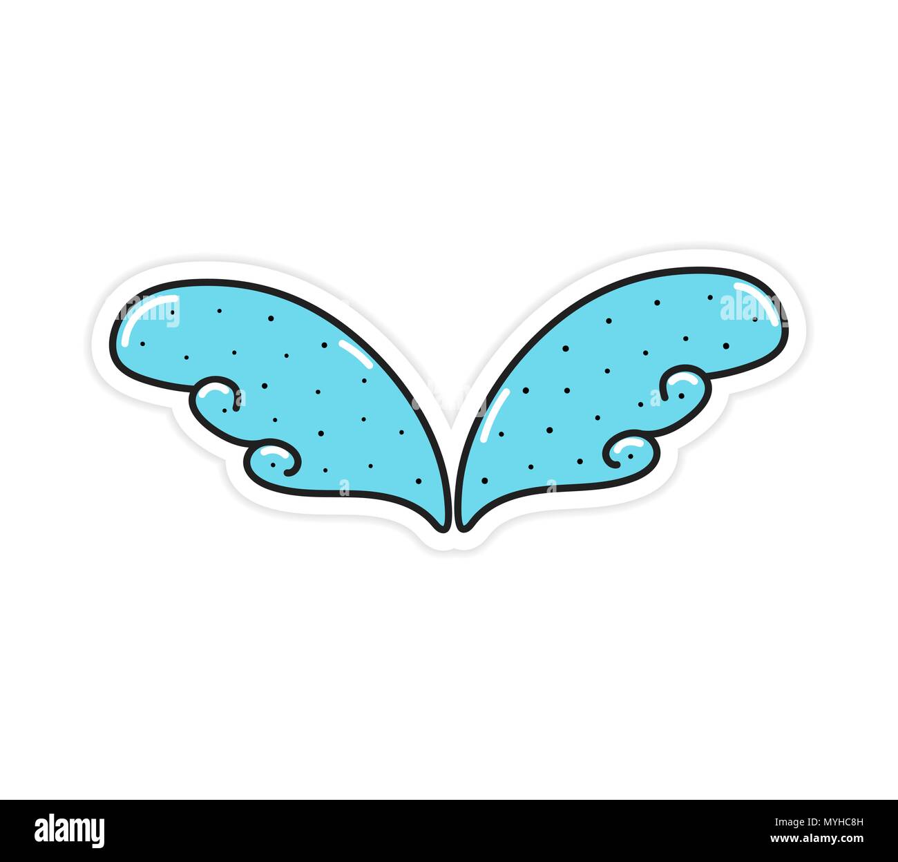 Magic wings sticker vector illustration Stock Vector Image & Art Alamy