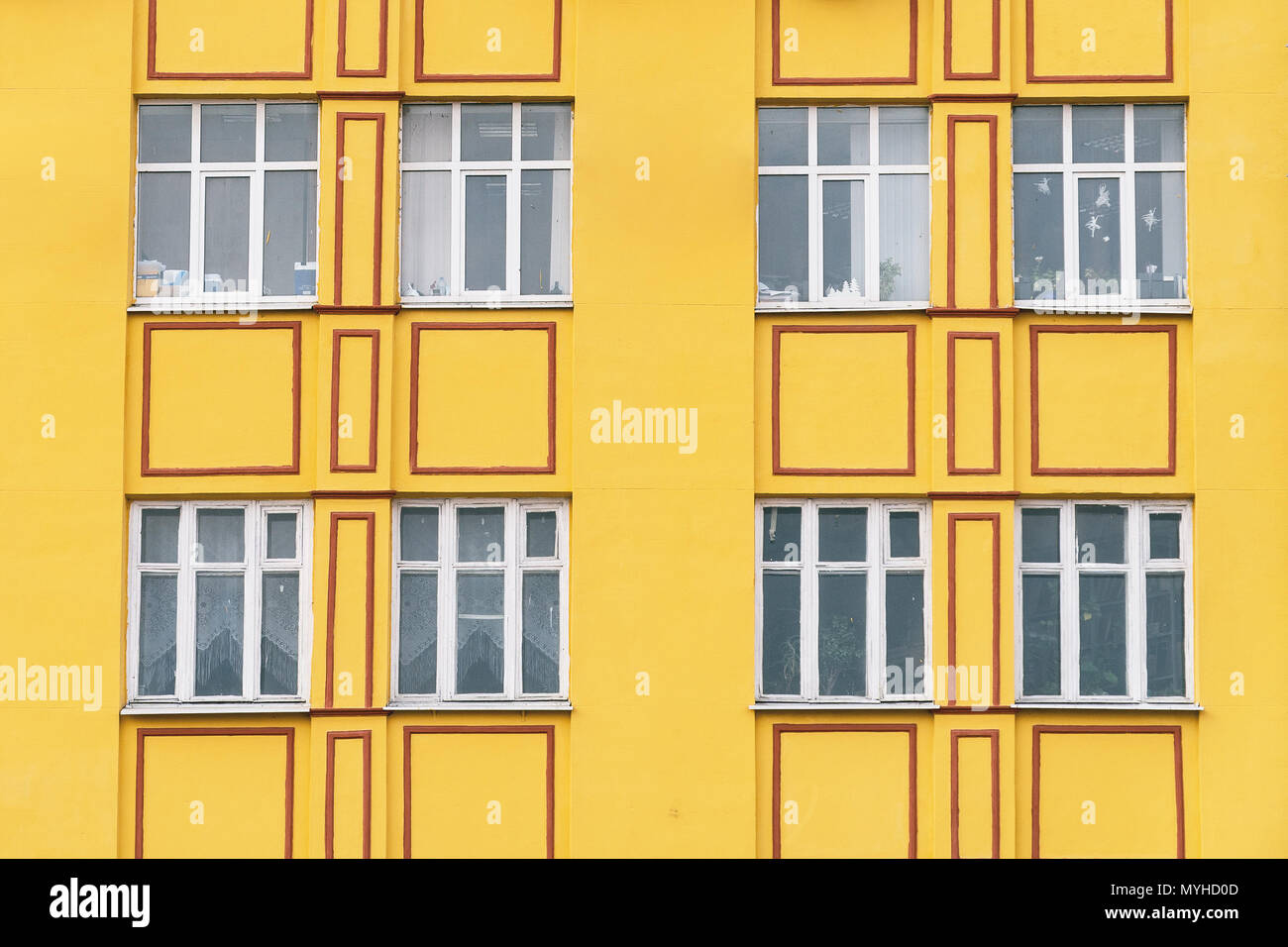 Windows on the facade of building Stock Photo - Alamy