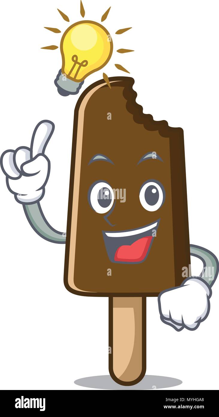 Have an idea chocolate ice cream mascot cartoon Stock Vector Image ...