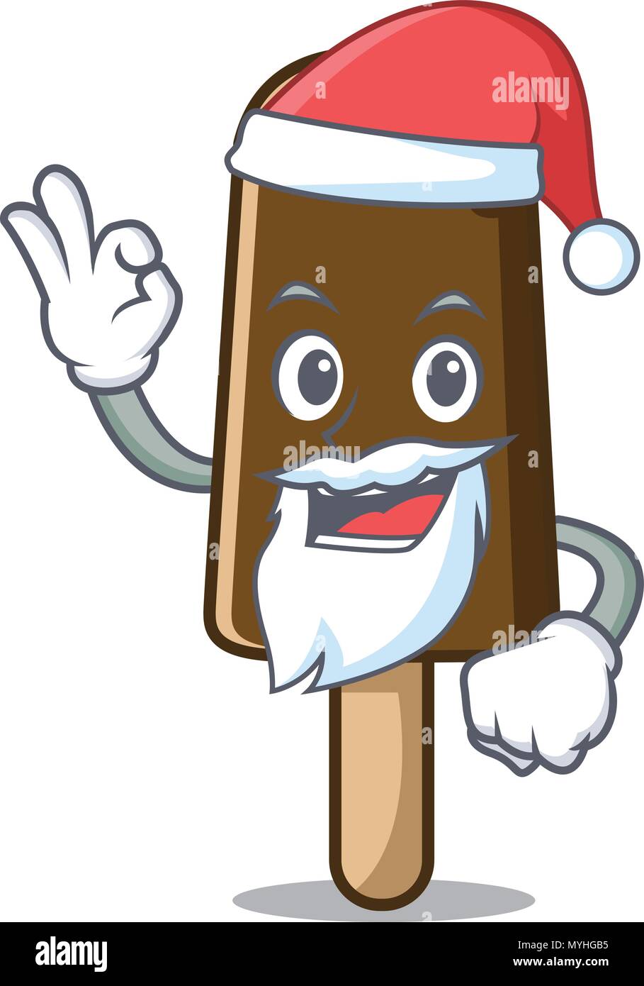 Santa chocolate ice cream mascot cartoon Stock Vector Image & Art - Alamy