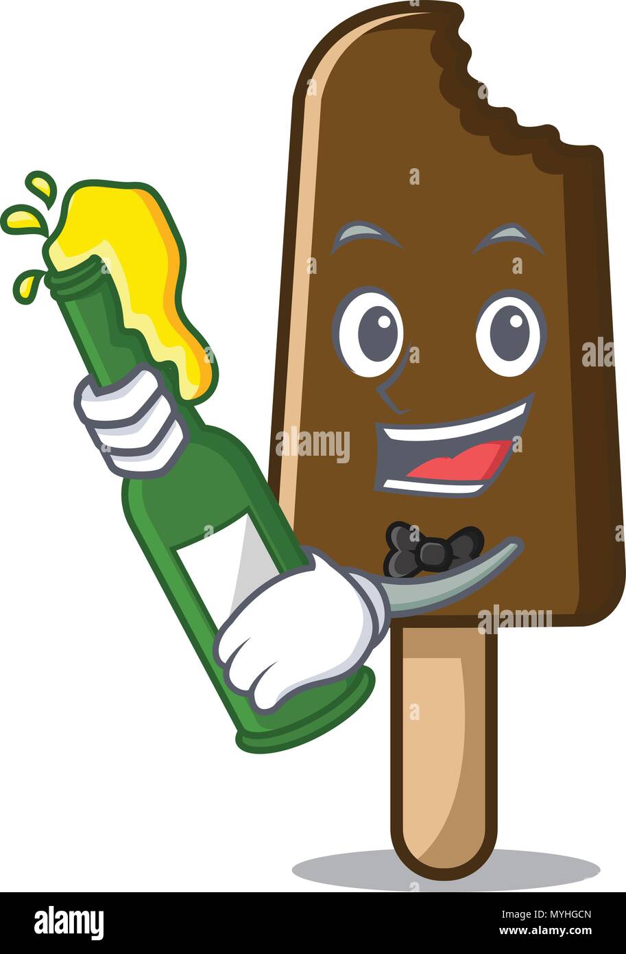 With beer chocolate ice cream mascot cartoon Stock Vector Image & Art ...