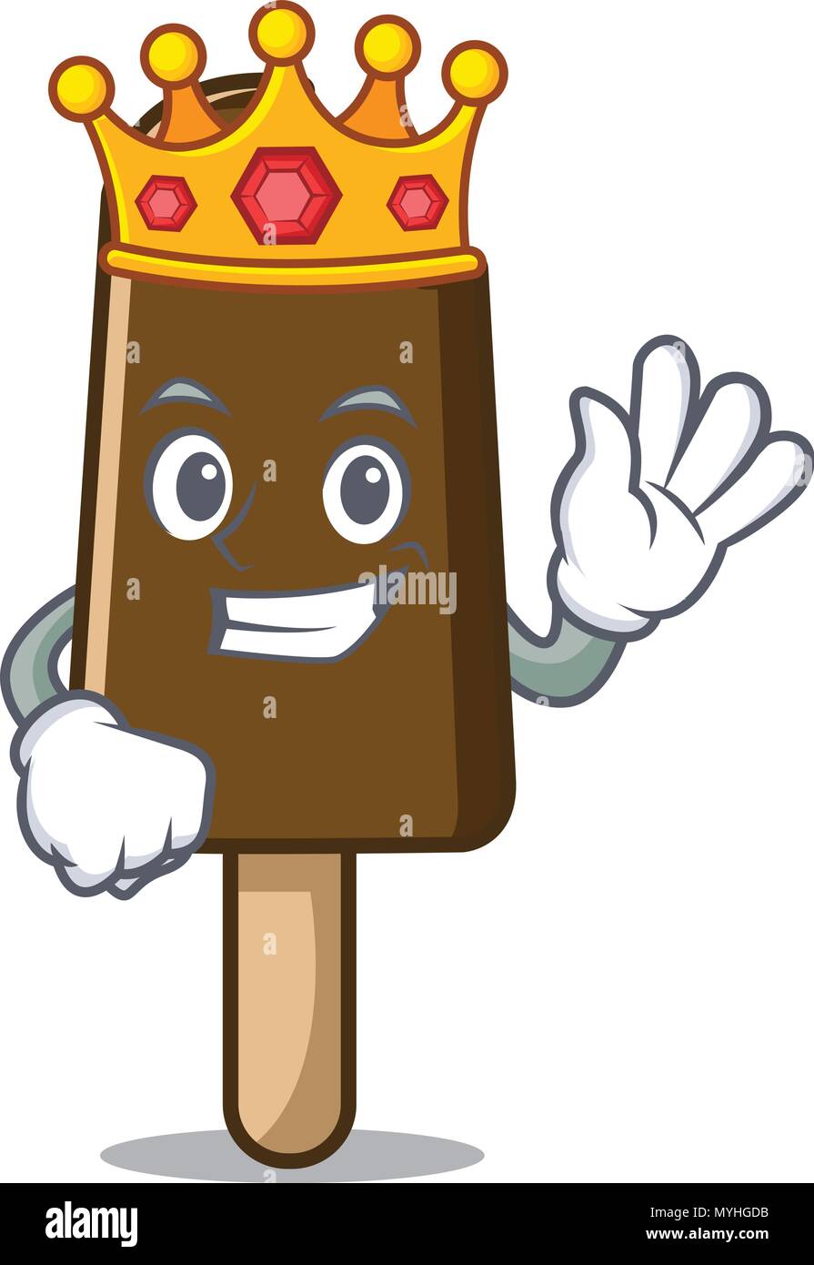 King chocolate ice cream mascot cartoon Stock Vector Image & Art - Alamy