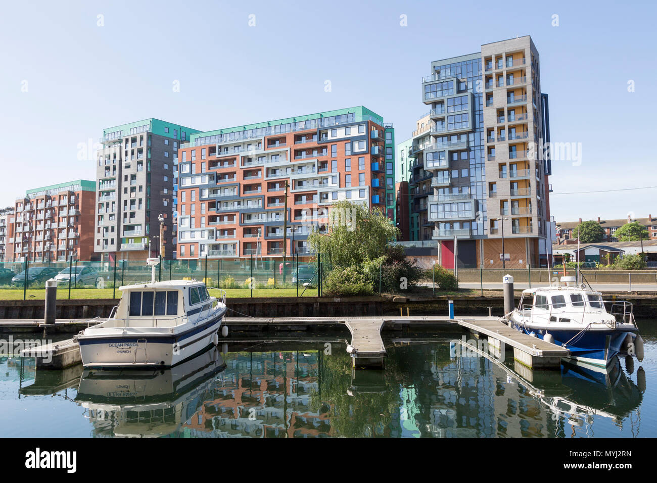 Modern Waterfront Apartment Block Housing On The Waterfront Stoke Quay