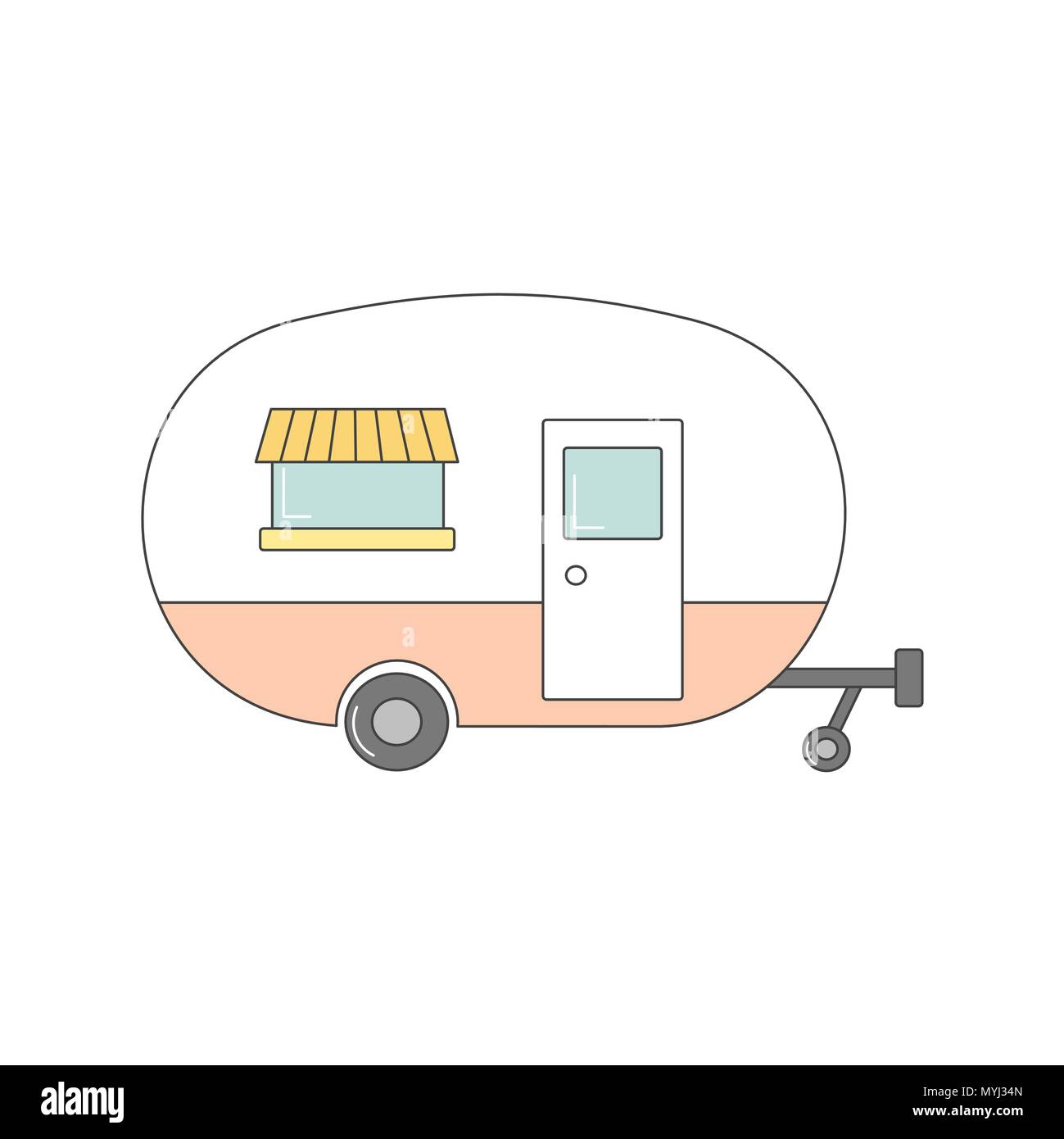 cute cartoon vector camper isolated on white background Stock Vector Image  & Art - Alamy