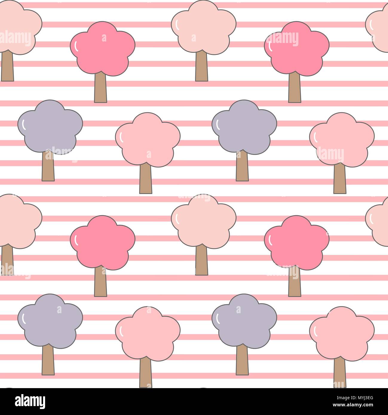 cute cartoon seamless vector pattern striped background illustration ...