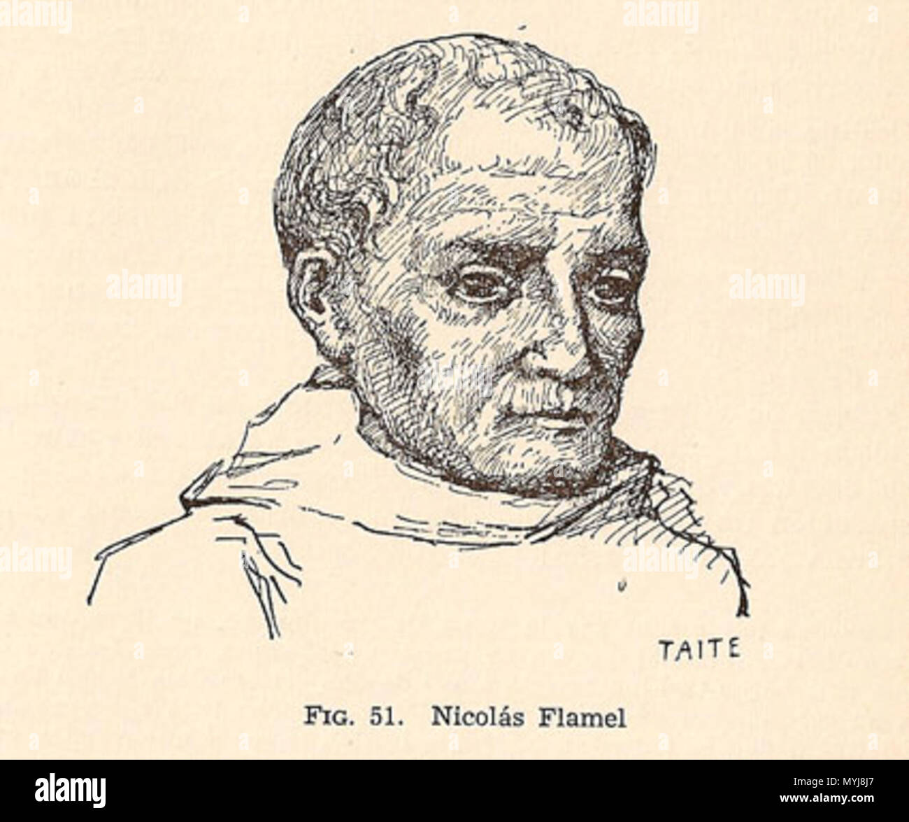 . Nicolas Flamel . 1893. Albert Poisson 387 Nicolas-flamel Stock Photo - Alamy