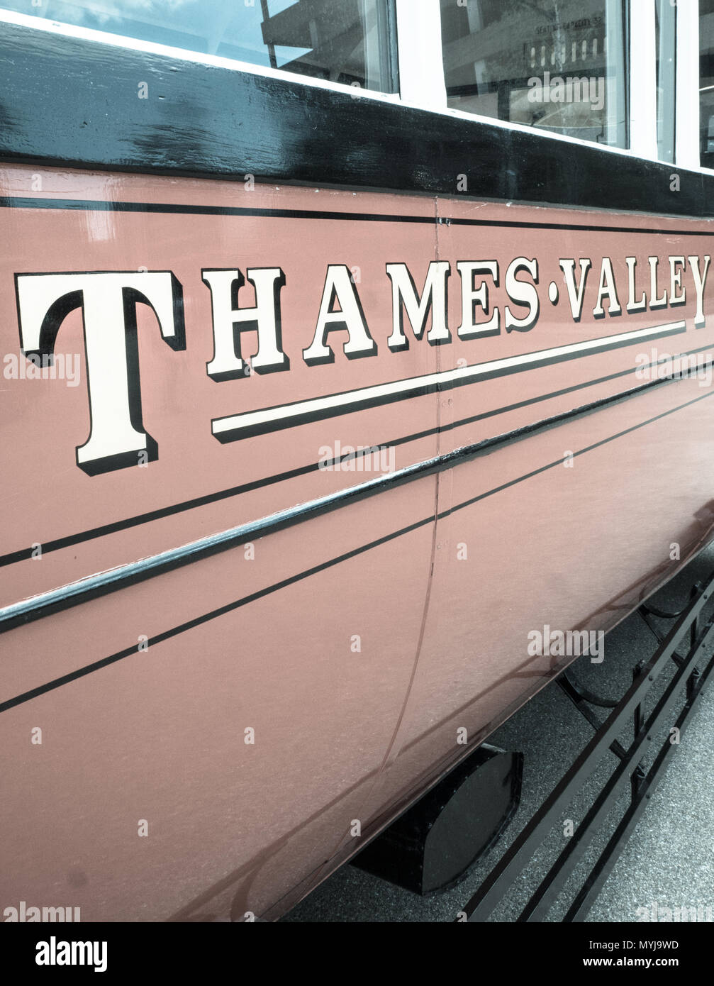 Thames Valley Traction, Vintage Retro, Thames Valley Buses, Reading, Berkshire, England, UK, GB. Stock Photo