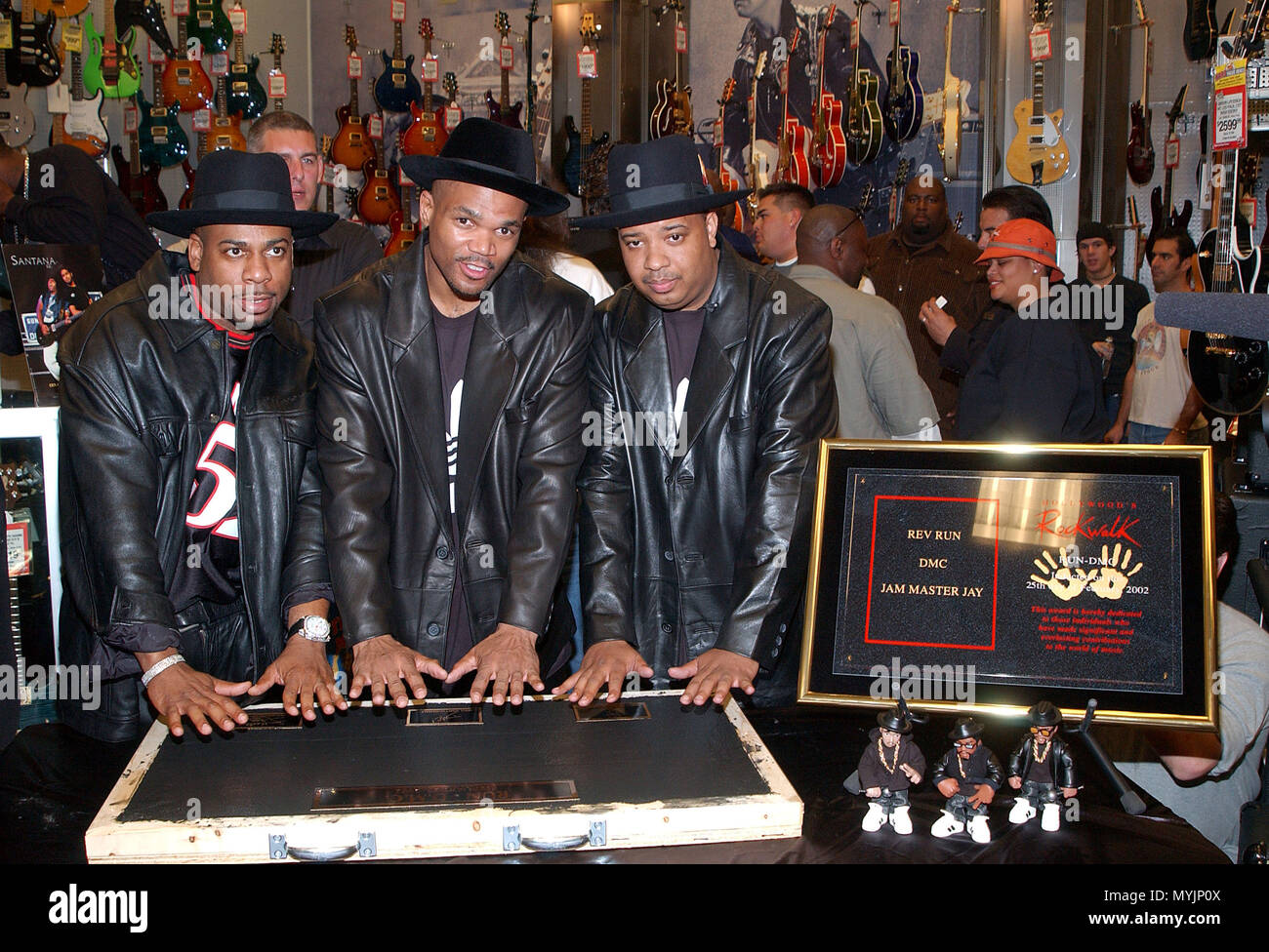 Run DMC was inducted on the Hollywood Rock walk of Fame at the Guitar
