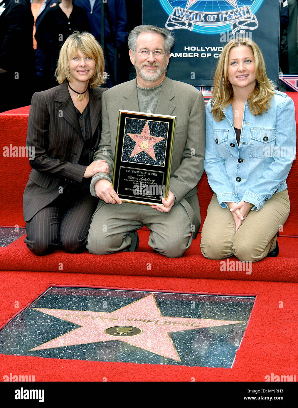 Rig mand entreprenør kinakål Steven Spielberg (with wife Kate Capshaw and daughter Jessica Capshaw)  received the 2210th Star on the Hollywood Walk of Fame in Los Angeles.  January 10, 2003. - SpielbergSt CapshawK Jess07.jpgSpielbergSt CapshawK  Jess07