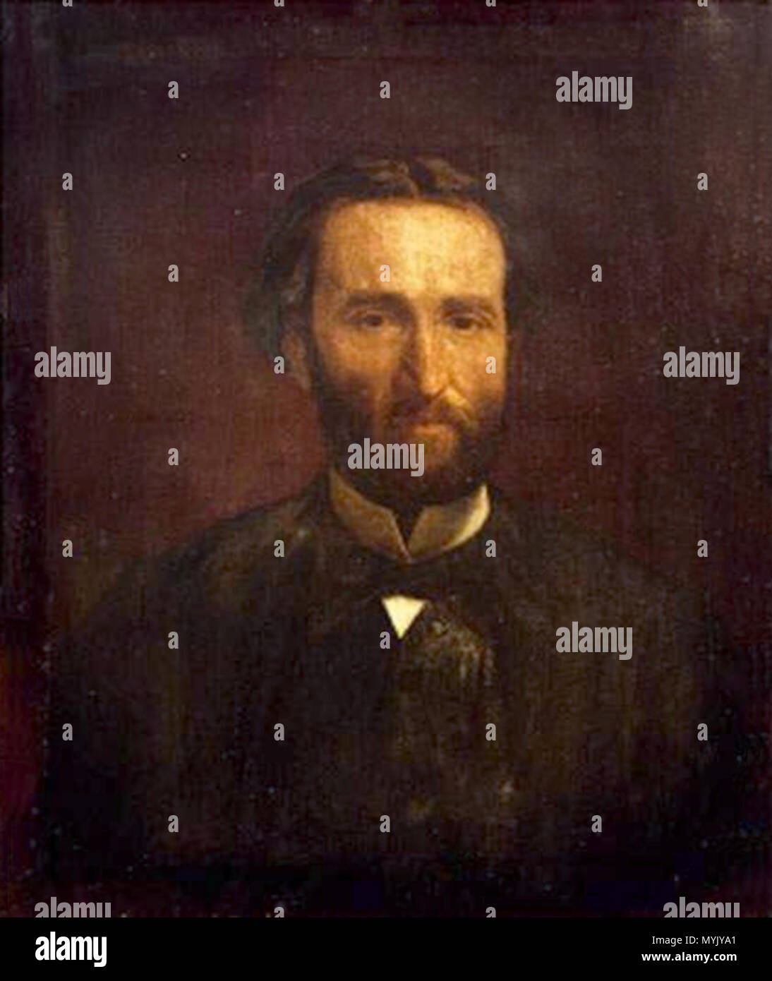 . English: Leon Kapliński - Portrait of a unknown man . between 1850 ...
