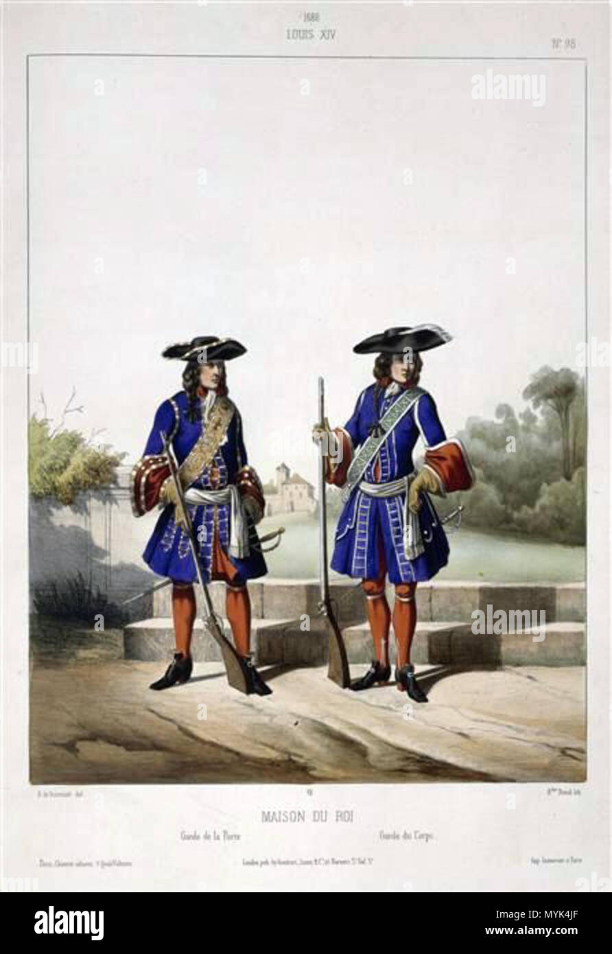 SEGOM ANCIEN REGIME GARDES DU CORPS MAISON DU ROI 1745 / Art Miniature