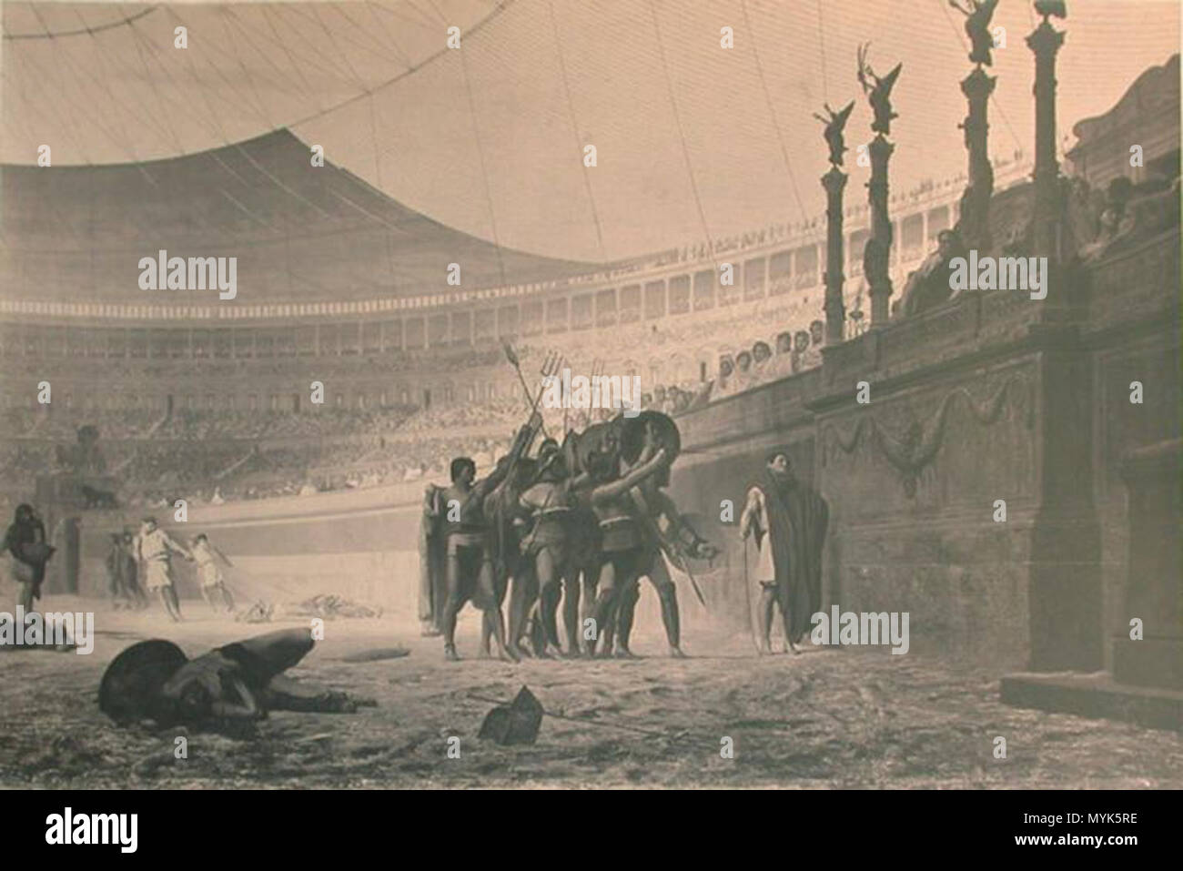 English Photograph of Gerome's 'Ave Caesar morituri te salutant' (1859) published in the same