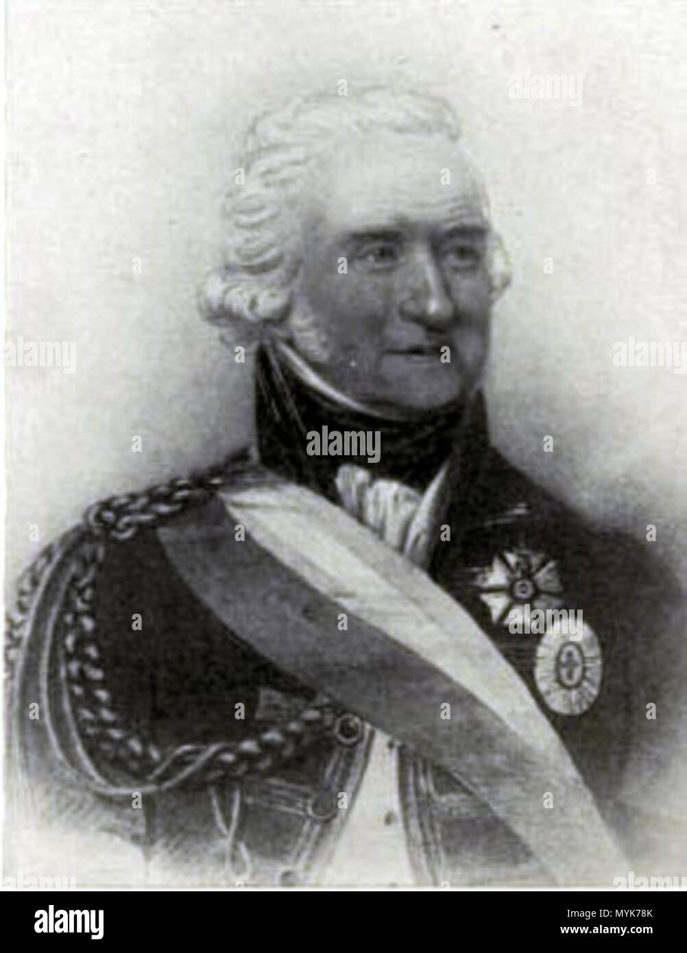 . General John Forbes Skellater (1733-1808), a Scottish officer at the service of the Portuguese Army. circa 1800. Unknown 492 John Forbes Skellater Stock Photo