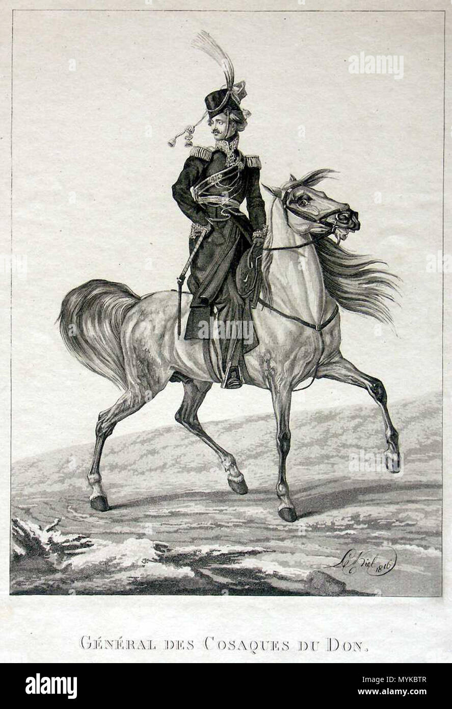 . Генерал Войска Донского . early 19th century. Lev Kiel 363 Military